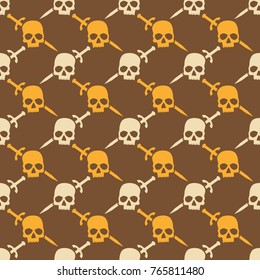 Seamless pattern with skulls for your design