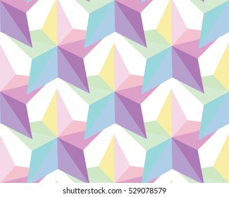 Seamless pattern with sky and colorful stars. Vector tiling background. Holiday background stars decorations.