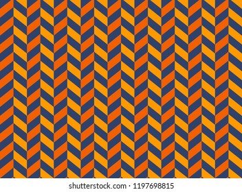 Seamless pattern - slant (oblique) opposite dark and light orange lines on black background, imitation of corners