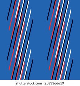 seamless pattern with slash lines blue abstract background made of stripes retro textile design abstract texture for fabric surface design packaging vector illustration