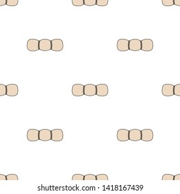 Seamless pattern with sleeping bag on white background. Vector illustration for design, web, wrapping paper, fabric, wallpaper.