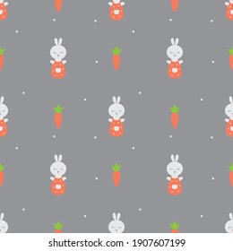 seamless pattern sleeping bunny for baby textiles without gradient