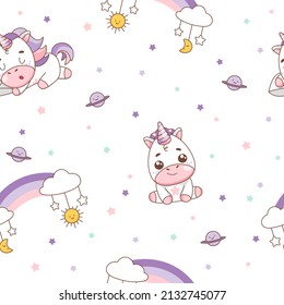 Patrón sin problemas con los niños de dibujos animados durmientes.  Caracteres dibujados a mano para las impresiones. Ilustración vectorial.