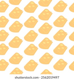 Seamless pattern slice of cheese hand drawn