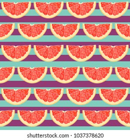 Seamless pattern with sliced citrus.