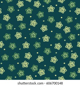Seamless pattern of sliced okras