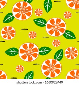 Seamless pattern with slices . Vector illustration.