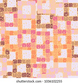 Seamless pattern of sloppy squares collected in square frames. Fashionable urban camouflage.