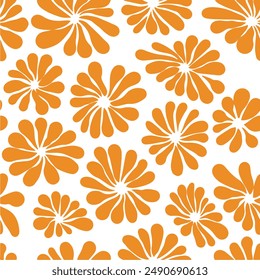 seamless pattern of small abstract flowers, simple vector pattern.
