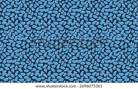 Seamless Pattern, Small Blue Stones, Pebble Texture, Abstract