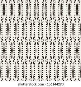 Seamless pattern with small circles. Vector fine texture. Stylish wavy background