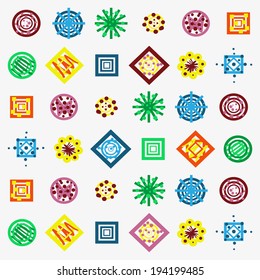 Seamless pattern of small colored light patterns