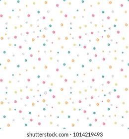 Seamless pattern with small colorful flowers background vector illustration for design