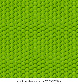 Seamless Pattern Of Small Colorful Green Fish Scales Forming A Pattern Of Reptile And Similar Animal Skin.