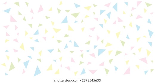 Seamless pattern with small colorful triangles on a white background. Vector repeating texture.