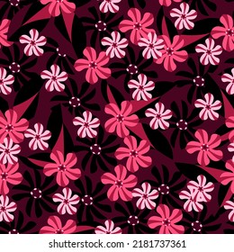 seamless pattern small cute flowers