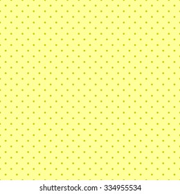 Seamless pattern in a small dot, polka dot in the style mustard color on a light yellow background.