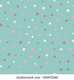 Seamless pattern with small dots of summer colors. Vector repeating texture.