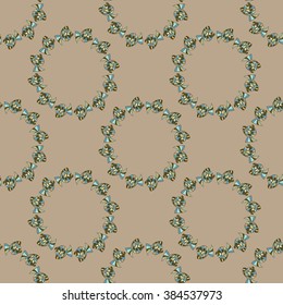 Seamless pattern with small fishes