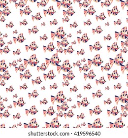 Seamless pattern with small fishes