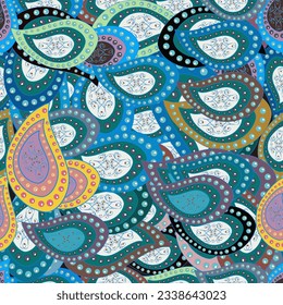 seamless pattern in small flower. Cute floral background. Beautiful fabric pattern. vector illustration. Paisley. 