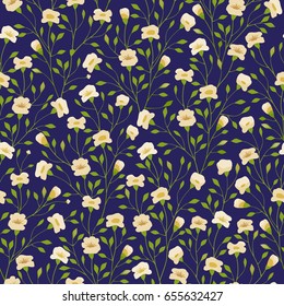 Seamless pattern in small flower. Floral background for fabric, wrapping, paper. Cute vintage template.