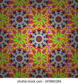 Seamless pattern in small flower. Vector illustration. Cute floral background. Beautiful fabric pattern.