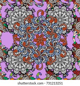 Seamless pattern in small flower. Vector illustration. Cute floral background. Beautiful fabric pattern.