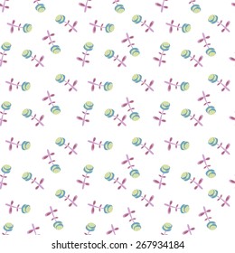 Seamless pattern of small flowers. Flowers