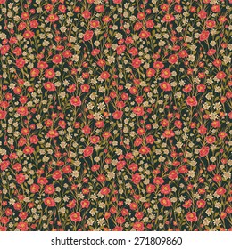 Seamless pattern with small flowers
