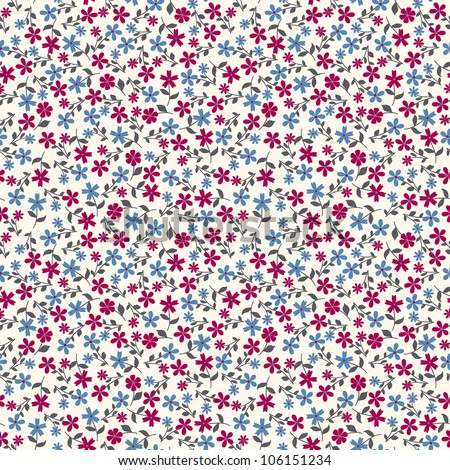 Seamless Pattern Small Flowers Stock Vector (Royalty Free) 106151234 ...