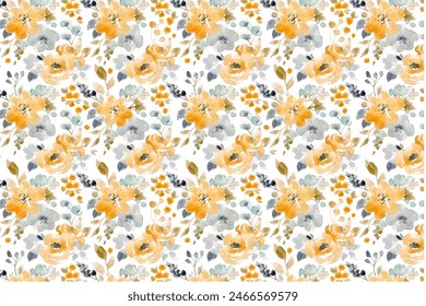 seamless pattern. Small flowers, all print .