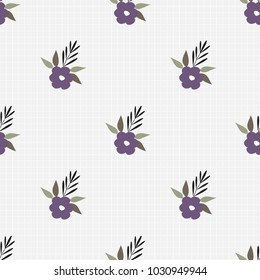 Seamless pattern with small flowers background vector illustration