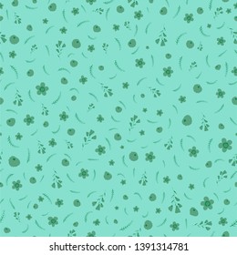 Seamless pattern with small flowers for fabric, wrapping paper. Background with delicate flowers for clothing, bedding. Vector