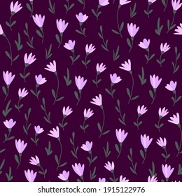 Seamless pattern of small flowers. Floral background