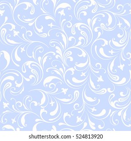 Seamless pattern with small flowers. Herbal background.