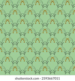 Seamless pattern, small flowers, minimal, for wallpaper, background, tiles.