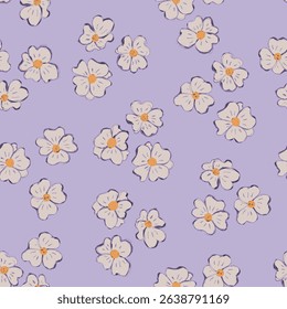 Seamless pattern in small flowers. Print for textile, wallpaper, covers, surface. Retro stylization. For fashion fabric.