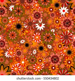 Seamless pattern with small flowers. Vector illustration texture.