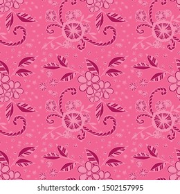 Seamless Pattern with Small Flowers. Zentangle Seamless Texture.