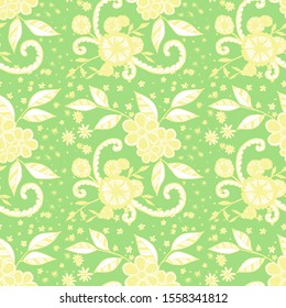 Seamless Pattern with Small Flowers. Zentangle Seamless Texture.