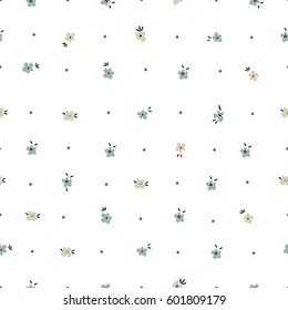 Seamless pattern with small flowers.Floral background
