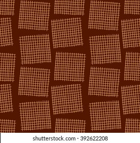Seamless pattern. Small grid of dark lines drawn by hand.Vector Illustration