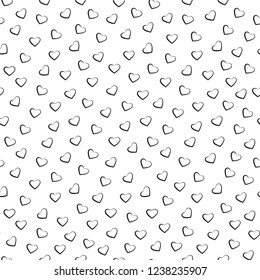 Seamless pattern of small hearts.