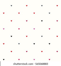 Seamless pattern small hearts.
