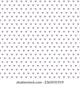 Seamless pattern of small hearts. Isolated vector.
