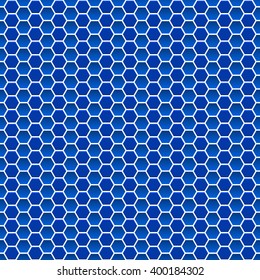 Seamless pattern of small hexagons in blue colors
