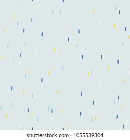 Seamless pattern with small ink elements. Multicolored abstract texture with hand drawn lines. Fun background perfect for wrapping paper or package design.