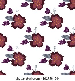 Seamless pattern in small and medium flowers. Small colorful flowers. Ditsy elegant floral background. Template for fashion prints.