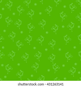 seamless pattern with small painted birds